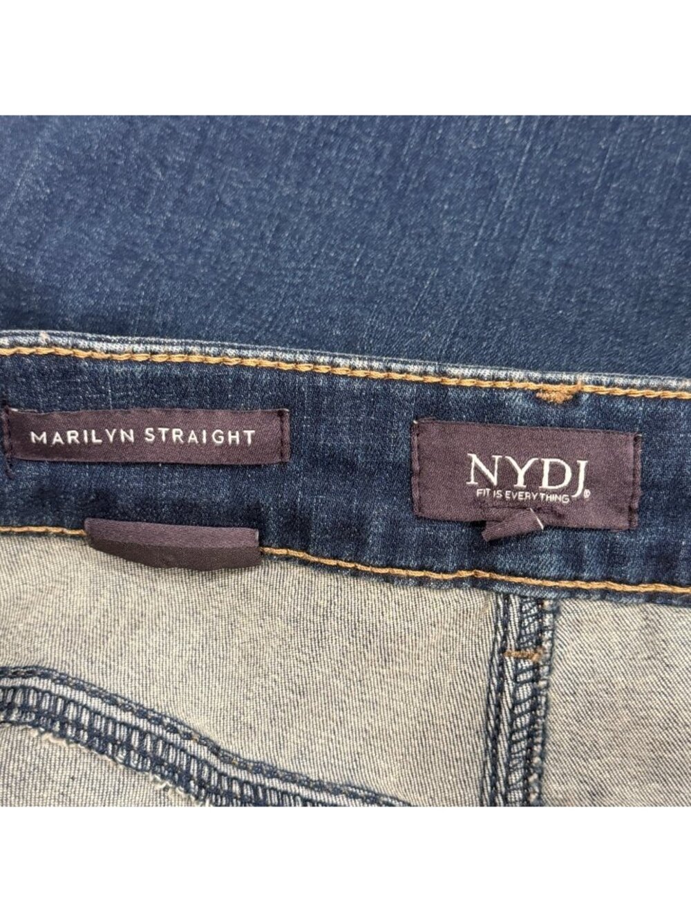 NYDJ Womens Size 6 Marilyn Straight Jeans Blue Denim NEW with Tags - Picture 3 of 9